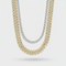 12mm Iced Cuban + 5mm Tennis Chain Stack