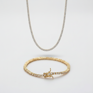 2mm Tennis Chain + Bracelet Stack