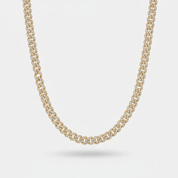 9mm Iced Cuban Link Chain
