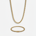 6mm Miami Cuban Link Chain + Bracelet Stack