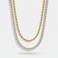 5mm Tennis + 5mm Rope Chain Set