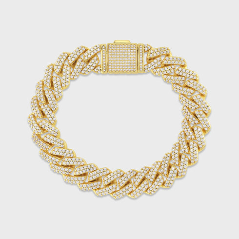 Iced Prong Cuban Chain + Bracelet - 12mm