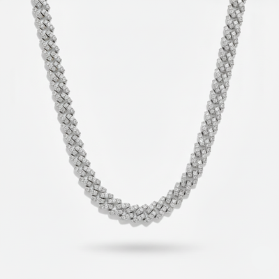 10mm Prong Set Cuban Link Chain
