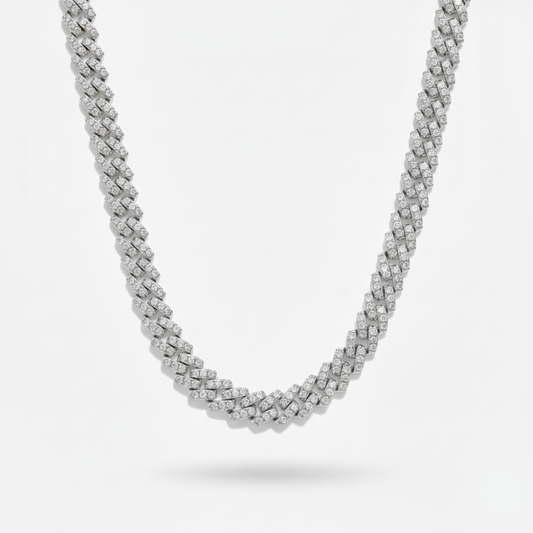 10mm Prong Set Cuban Link Chain