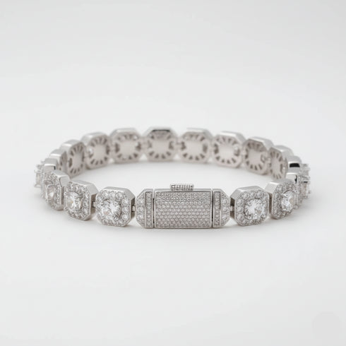 10mm Cluster Tennis Bracelet