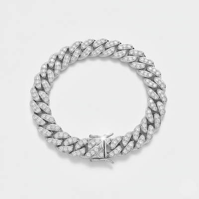 12mm Iced Cuban Link Bracelet