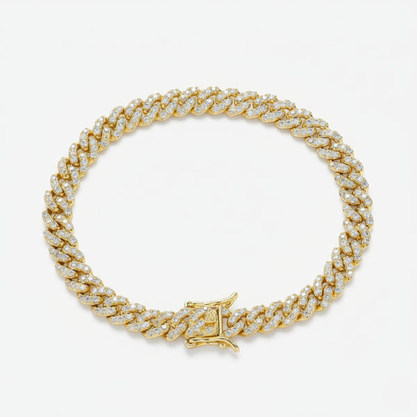 6mm Iced Cuban Link Bracelet