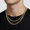 6mm Miami Cuban + 3mm Rope Chain Stack