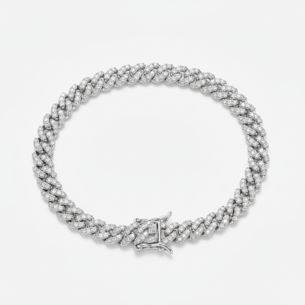 6mm Iced Cuban Link Bracelet