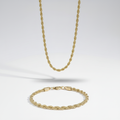 4mm Rope Chain + Bracelet Stack