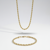 4mm Rope Chain + Bracelet Stack