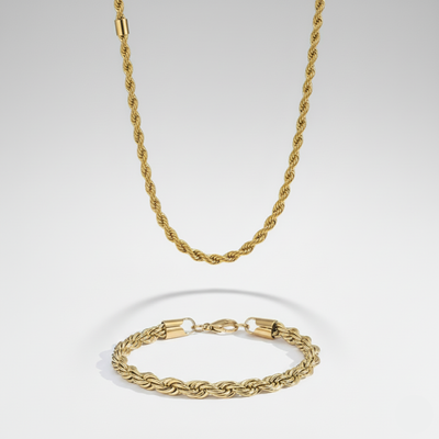 6mm Rope Chain + Bracelet Stack
