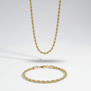 4mm Rope Chain + Bracelet Stack