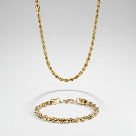 6mm Rope Chain + Bracelet Stack