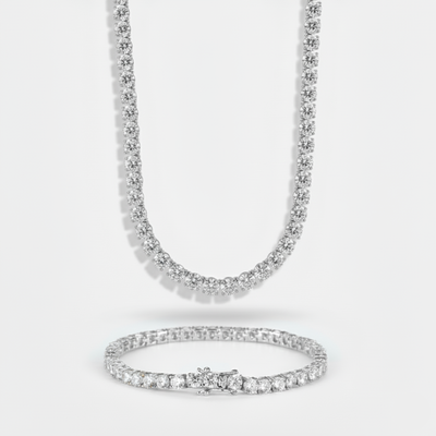 5mm Tennis Chain + Bracelet Stack