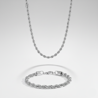 6mm Rope Chain + Bracelet Stack