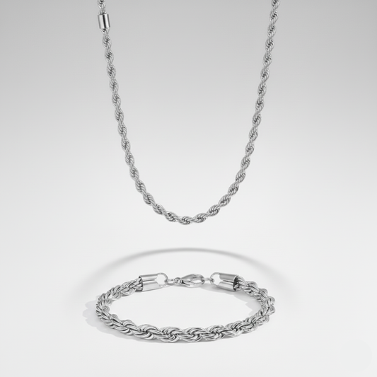 6mm Rope Chain + Bracelet Stack