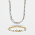 5mm Tennis Chain + Bracelet Stack