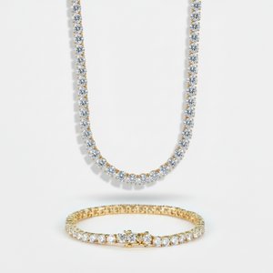 5mm Tennis Chain + Bracelet Stack