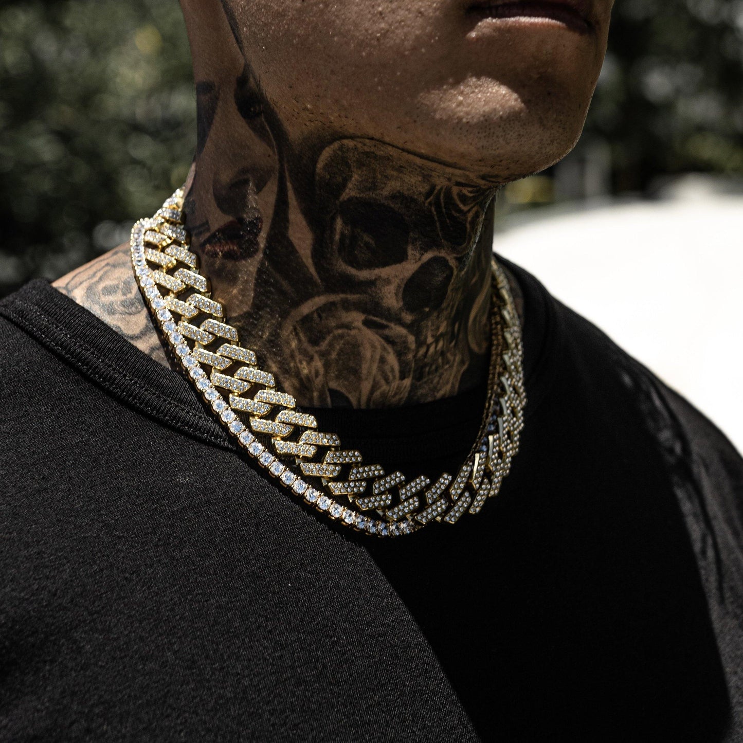 20mm Cuban Link & 5mm Tennis Chain Set - Young Legendz Shop