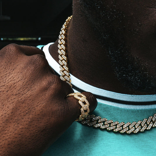 12mm Prong Set Cuban Link Chain