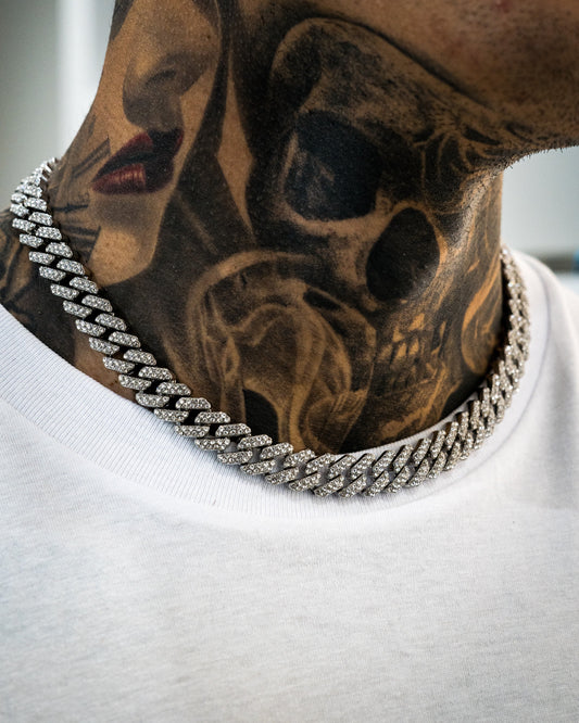 12mm Prong Set Cuban Link Chain