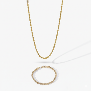 5mm Rope Chain + Bracelet Stack