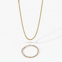 5mm Rope Chain + Bracelet Stack