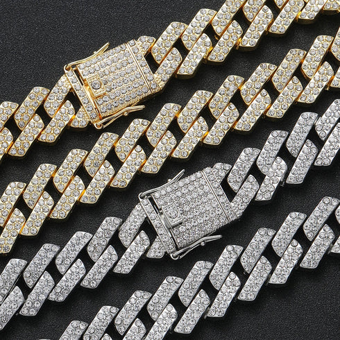 20mm Prong Set Cuban Link Chain