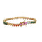 Round Cut Rainbow Tennis Bracelet