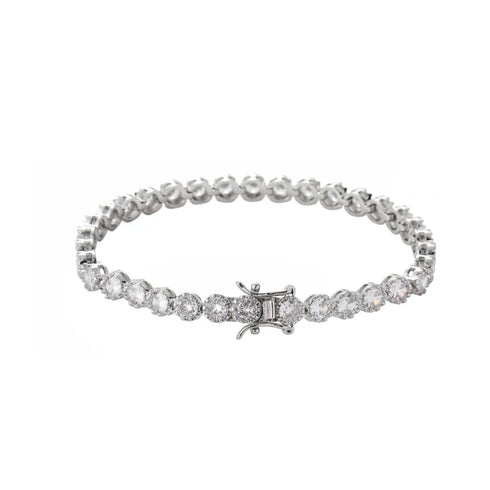 4mm Round Cut Tennis Bracelet