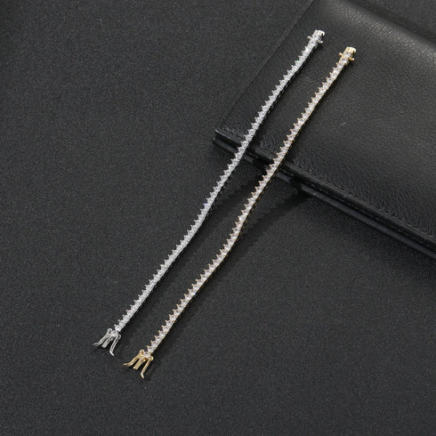 3mm Round Cut Tennis Bracelet