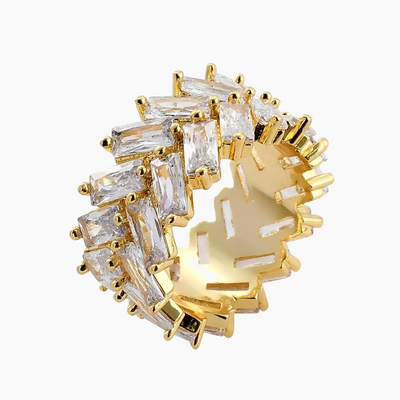 Double Row Baguette Ring