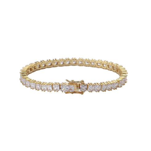 4mm Square Cut Tennis Bracelet