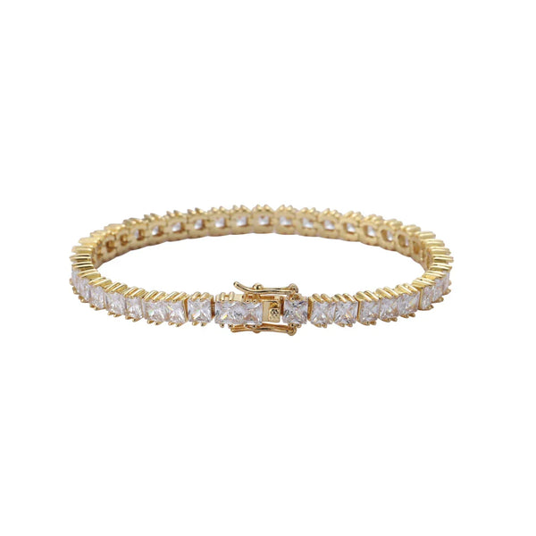 4mm Square Cut Tennis Bracelet
