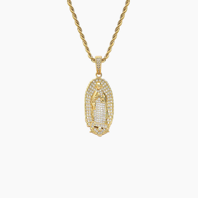 Iced Virgin Mary Pendant
