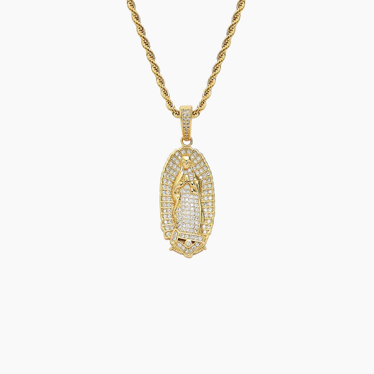 Iced Virgin Mary Pendant