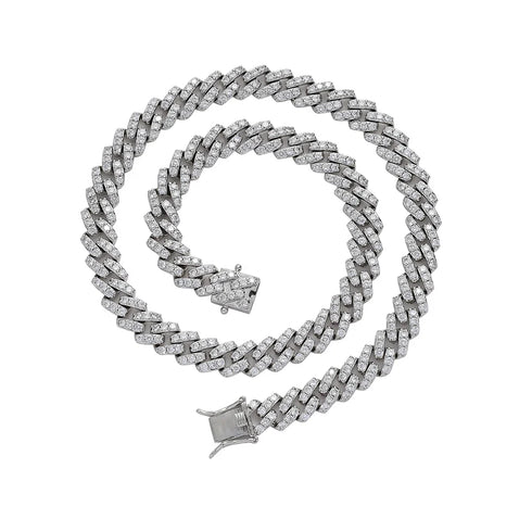 10mm Prong Set Cuban Link Chain