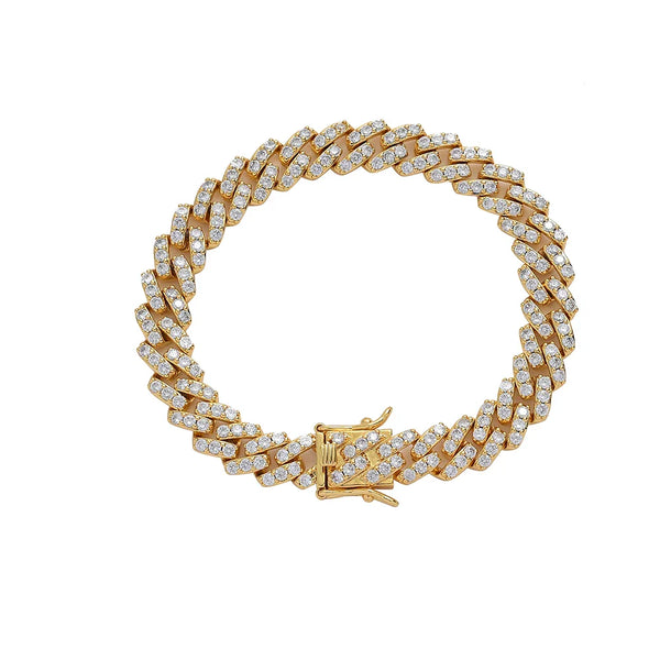 10mm Iced Cuban Link Bracelet