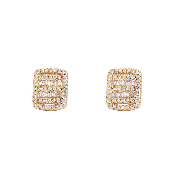 Baguette Box Cluster Earrings