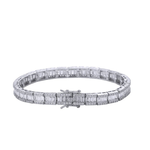 7mm Baguette Link Bracelet