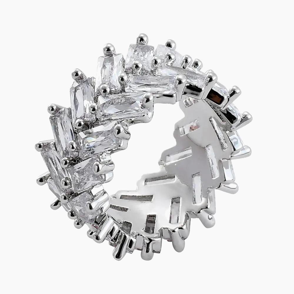 Double Row Baguette Ring