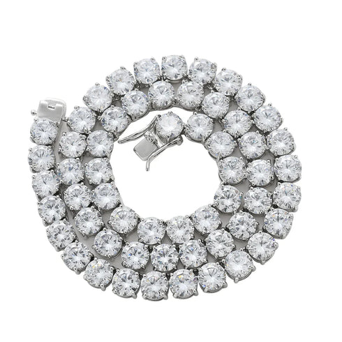 8mm Round Cut Tennis Chain