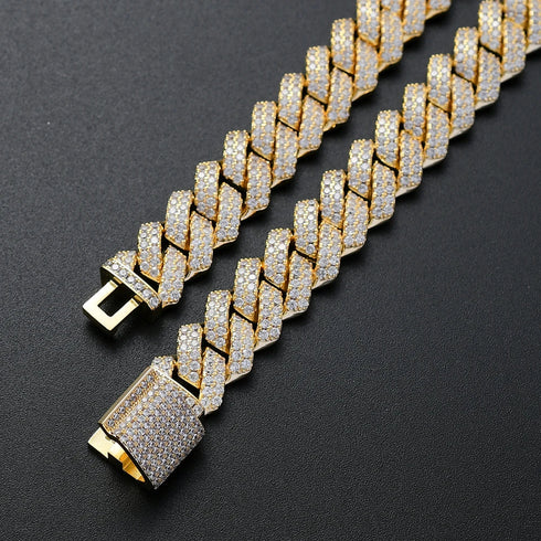 13mm Micro Pave Cuban Link Chain