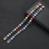 9mm Rainbow Stud Cluster Bracelet