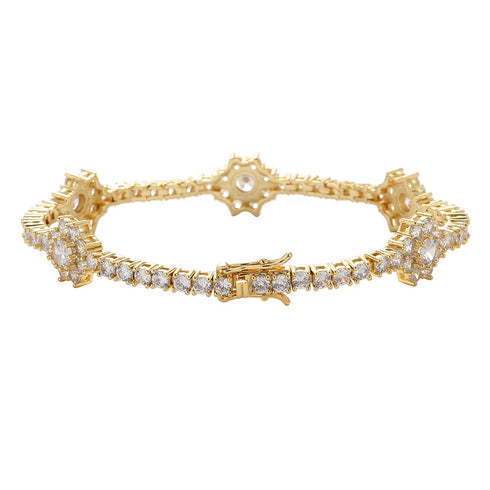 Iced Charm Tennis Bracelet