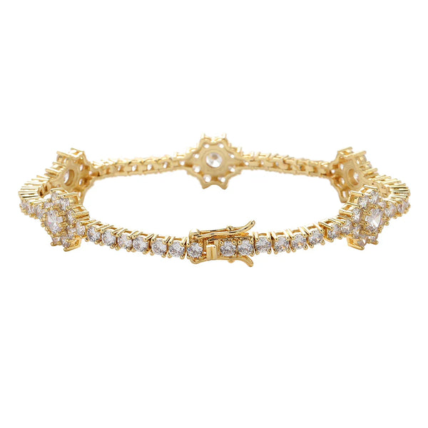 Iced Charm Tennis Bracelet
