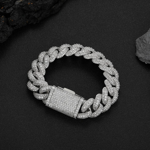18mm Iced Cuban Link Bracelet