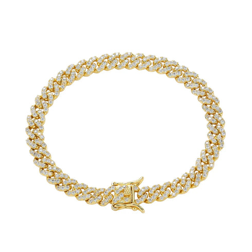 6mm Iced Cuban Link Bracelet