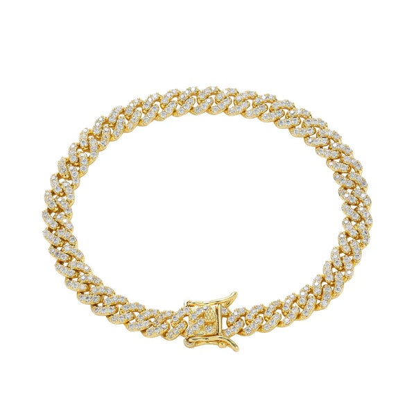 6mm Iced Cuban Link Bracelet